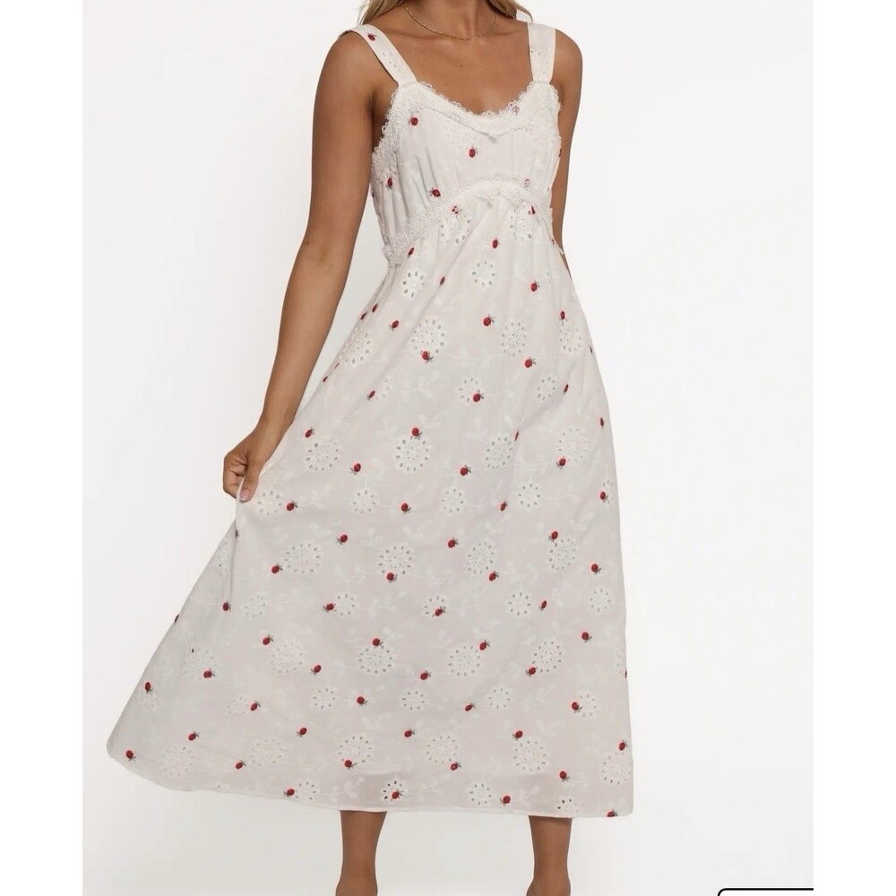 Petal And Pup Salli Eyelet Embroidered Sundress Extra Large MIDI
